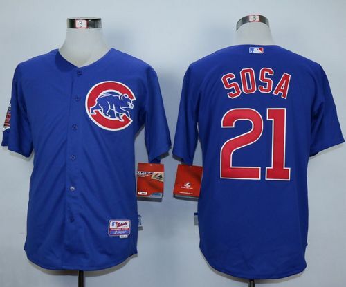 Cubs #21 Sammy Sosa Blue Alternate Cool Base Stitched Jersey