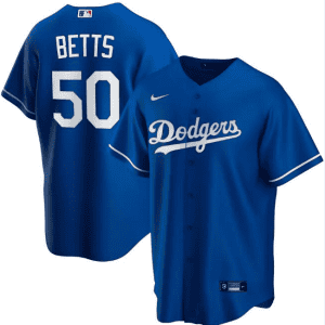 Los Angeles Dodgers Blue #50 Mookie Betts Cool Base Stitched Jersey