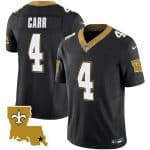 New Orleans Saints #4 Derek Carr Black 2023 F.U.S.E. 1987 Legacy Vapor Stitched Jersey
