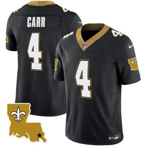 New Orleans Saints #4 Derek Carr Black 2023 F.U.S.E. 1987 Legacy Vapor Stitched Jersey