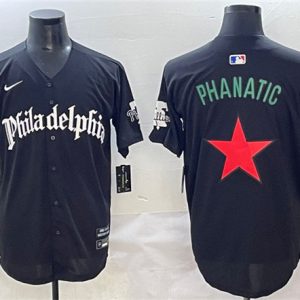 Philadelphia Phillies Black Gothic Phanatic Vapor Limited Stitched Jersey