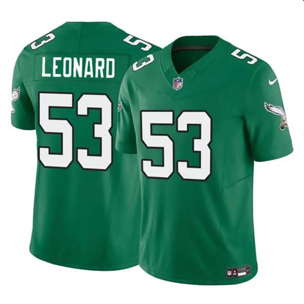 Philadelphia Eagles #53 Shaquille Leonard Green 2023 F.U.S.E. Throwback Vapor Untouchable Limited Stitched Jersey