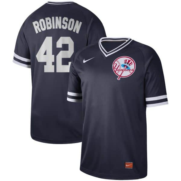 New York Yankees #42Jackie Robinson Navy Cooperstown Legend Collection Stitched Jersey