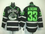Canucks #33 Henrik Sedin Black Ice Stitched Jersey