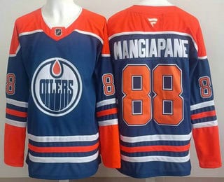 Edmonton Oilers #88 Andrew Mangiapane Blue Authentic Jersey