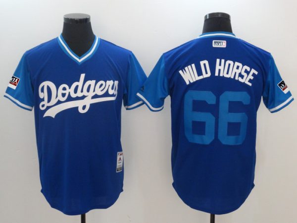 Los Angeles Dodgers Yasiel Puig "Wild Horse" Majestic Royal Light Blue 2018 Players' Weekend Jersey