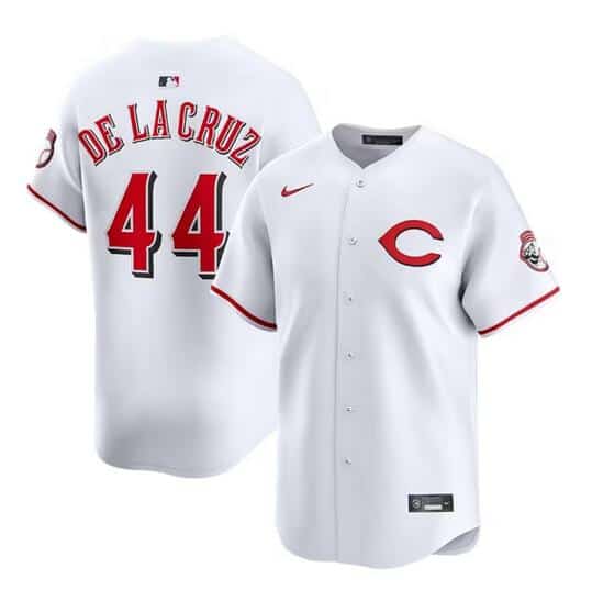 Cincinnati Reds #44 Elly De La Cruz White 2025 Home Limited Stitched Jersey