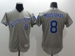 Royals #8 Mike Moustakas Grey Flexbase Authentic Collection Stitched Jersey