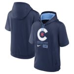 Chicago Cubs Navy City Connect Short Sleeve Pullover Hoodie