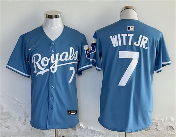Kansas City Royals #7 Bobby Witt Jr. Blue 2024 Limited Stitched Jersey