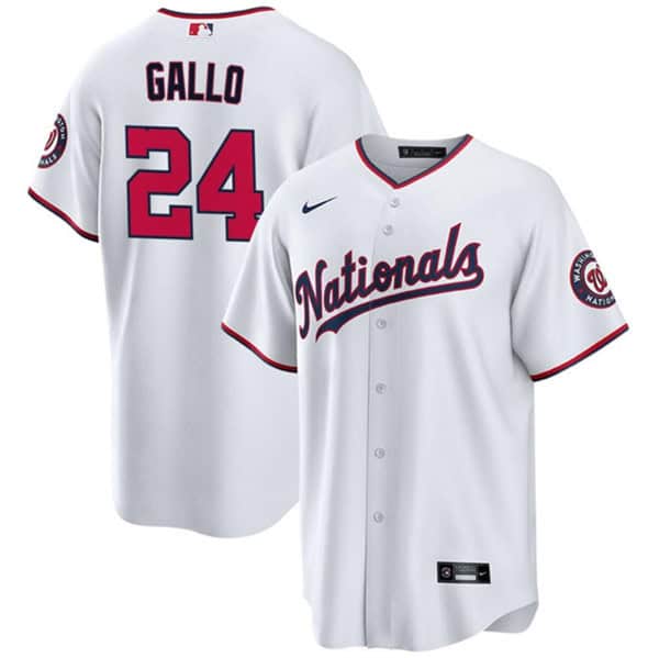 Washington Nationals #24 Joey Gallo White Cool Base Stitched Jersey