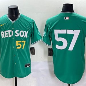 Boston Red Sox #57 Greg Weissert Green 2025 City Connect Limited Stitched Jersey
