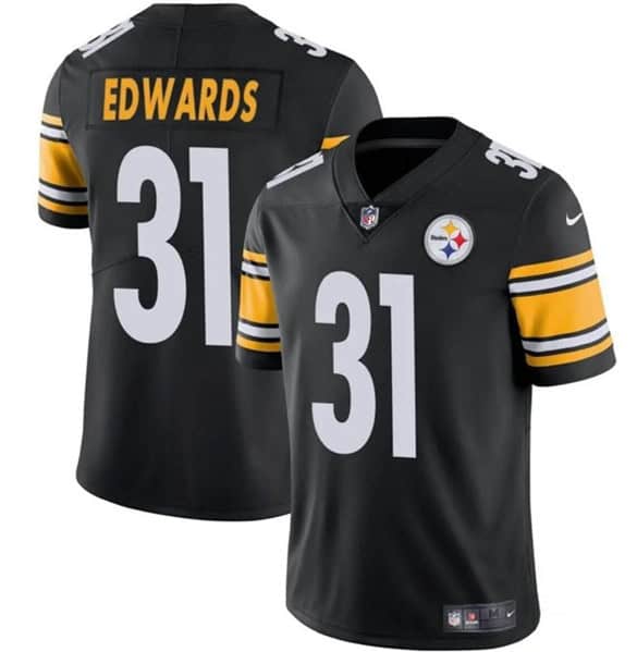 Pittsburgh Steelers #31 Daijun Edwards Black Vapor Untouchable Limited Stitched Jersey