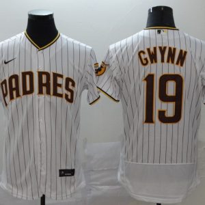 San Diego Padres #19 Tony Gwynn White Flex Base Stitched Jersey