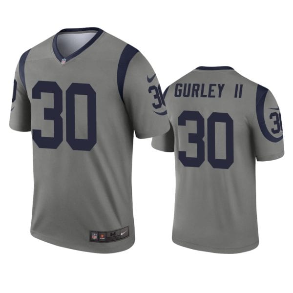 Los Angeles Rams #30 Todd Gurley II Gray Inverted Legend Jersey