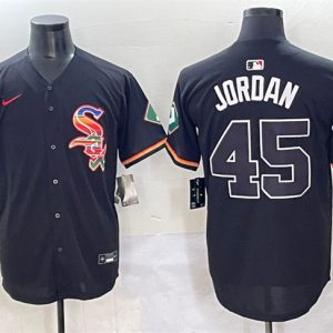 Chicago White Sox #45 Michael Jordan Black Mexico Limited Stitched Jersey