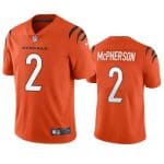 Cincinnati Bengals #2 Evan McPherson Orange Vapor Untouchable Limited Stitched Jersey