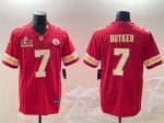 Kansas City Chiefs #7 Harrison Butker Red 2025 Super Bowl LIX Patch Vapor Untouchable Limited Stitched Jersey