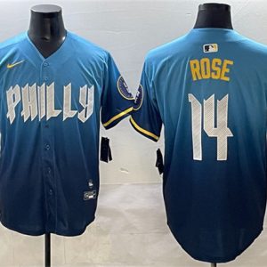 Philadelphia Phillies #14 Pete Rose Blue 2024 City Connect Limited Stitched Jersey