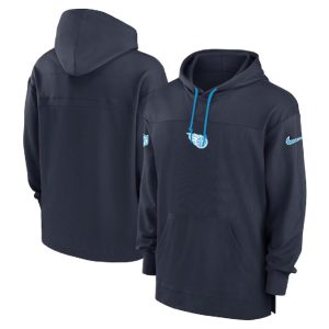 Tennessee Titans Navy Performance Pullover Hoodie