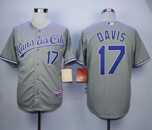 Royals #17 Wade Davis Grey Cool Base Stitched Jersey