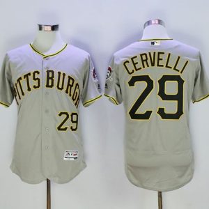 Pirates #29 Francisco Cervelli Grey Flexbase Authentic Collection Stitched Jersey