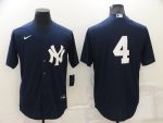 New York Yankees #4 Lou Gehrig Navy Cool Base Stitched Jersey