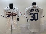 Detroit Tigers #30 Kerry Carpenter White With Patch Cool Base Stitched Jersey