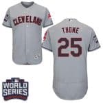 Indians #25 Jim Thome Grey Flexbase Authentic Collection 2016 World Series Bound Stitched Jersey