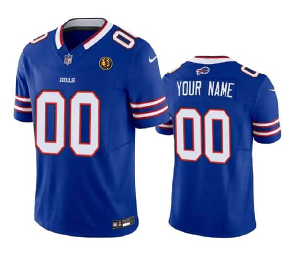 Buffalo Bills Custom Blue 2023 F.U.S.E. With John Madden Patch Vapor Limited Stitched Jersey