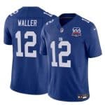 New York Giants #12 Darren Waller Blue 2024 F.U.S.E. 100TH Season Patch Vapor Untouchable Limited Stitched Jersey