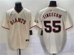 San Francisco Giants #55 Tim Lincecum Cream 2024 Home Limited Stitched Jersey