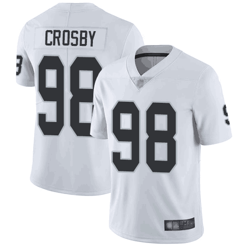 Raiders #98 Maxx Crosby White Vapor Untouchable Limited Stitched Jersey