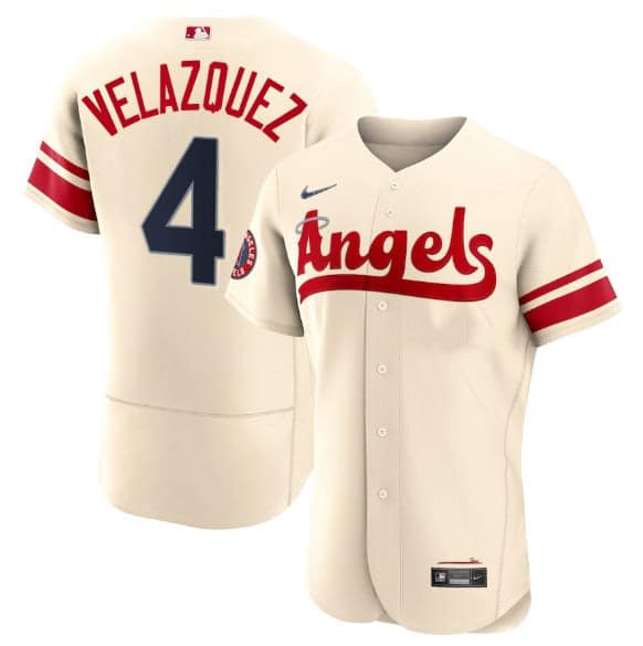 Los Angeles Angels #4 Andrew Velazquez 2022 Cream City Connect Flex Base Stitched Jersey