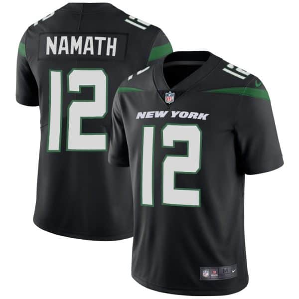 New York Jets #12 Joe Namath Black Vapor Untouchable Limited Stitched Jersey