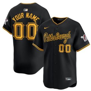Pittsburgh Pirates Custom Black Alternate Limited Stitched Jersey