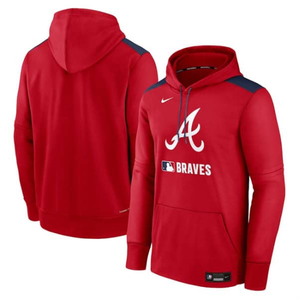 Atlanta Braves Red Collection Performance Pullover Hoodie