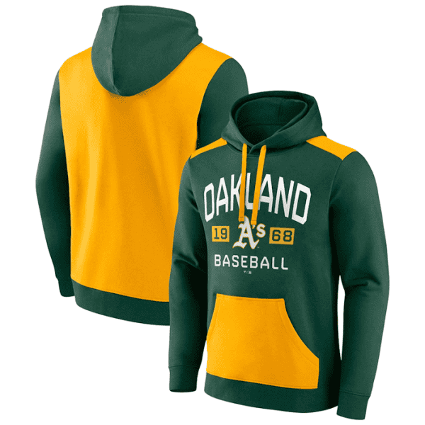 Oakland Athletics Green Gold Chip In Pullover Hoodie