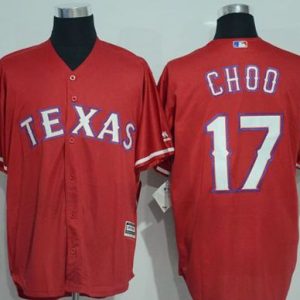Rangers #17 Shin-Soo Choo Red New Cool Base Stitched Jersey