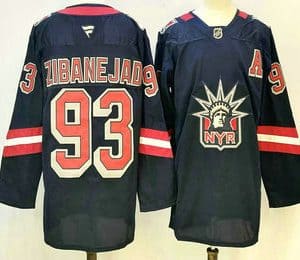 New York Rangers #93 Mika Zibanejad Navy Reverse Retro Authentic Jersey