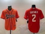 Denver Broncos #2 Pat Surtain II Orange Cool Base Stitched Jersey