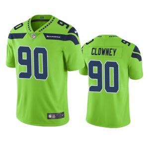 Seattle Seahawks #90 Jadeveon Clowney Green Color Rush Limited Stitched Jersey