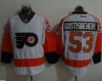 Flyers #53 Shayne Gostisbehere White Stitched Jersey