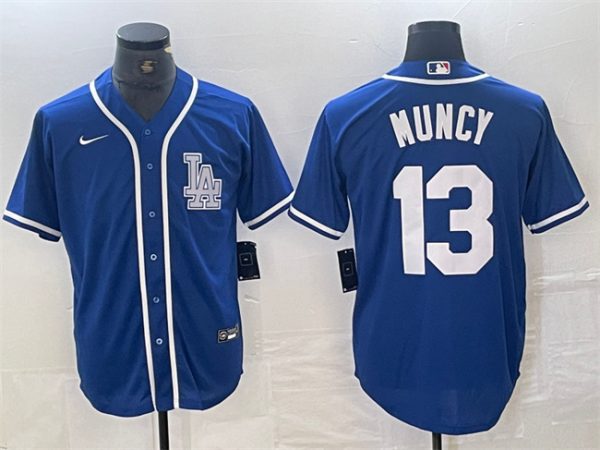 Los Angeles Dodgers #13 Max Muncy Blue Cool Base Stitched Jersey