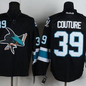 Sharks #39 Logan Couture Black Stitched Jersey