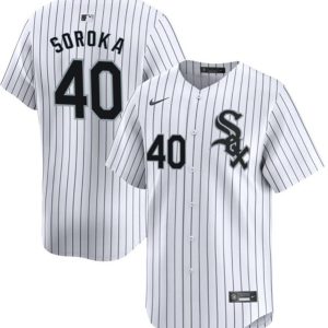 Chicago White Sox #40 Michael Soroka White Home Limited Stitched Jersey