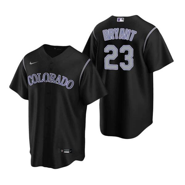 Colorado Rockies #23 Kris Bryant Black Stitched Baseball Jersey