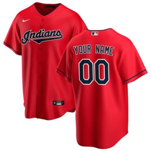 Cleveland Guardians Active Custom Red Baseball Stitched Jersey