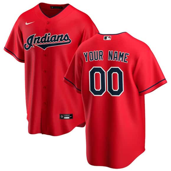 Cleveland Guardians Active Custom Red Baseball Stitched Jersey