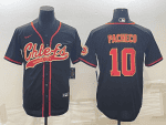 Kansas City Chiefs #10 Isiah Pacheco Black With Patch Cool Base Stitched Baseball Jersey